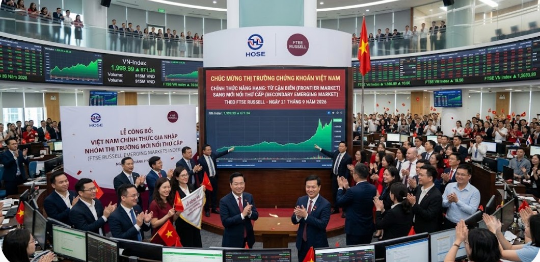 Thị trường chứng khoán Việt Nam chính thức chuyển từ nhóm cận biên sang thị trường mới nổi thứ cấp